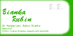 bianka rubin business card